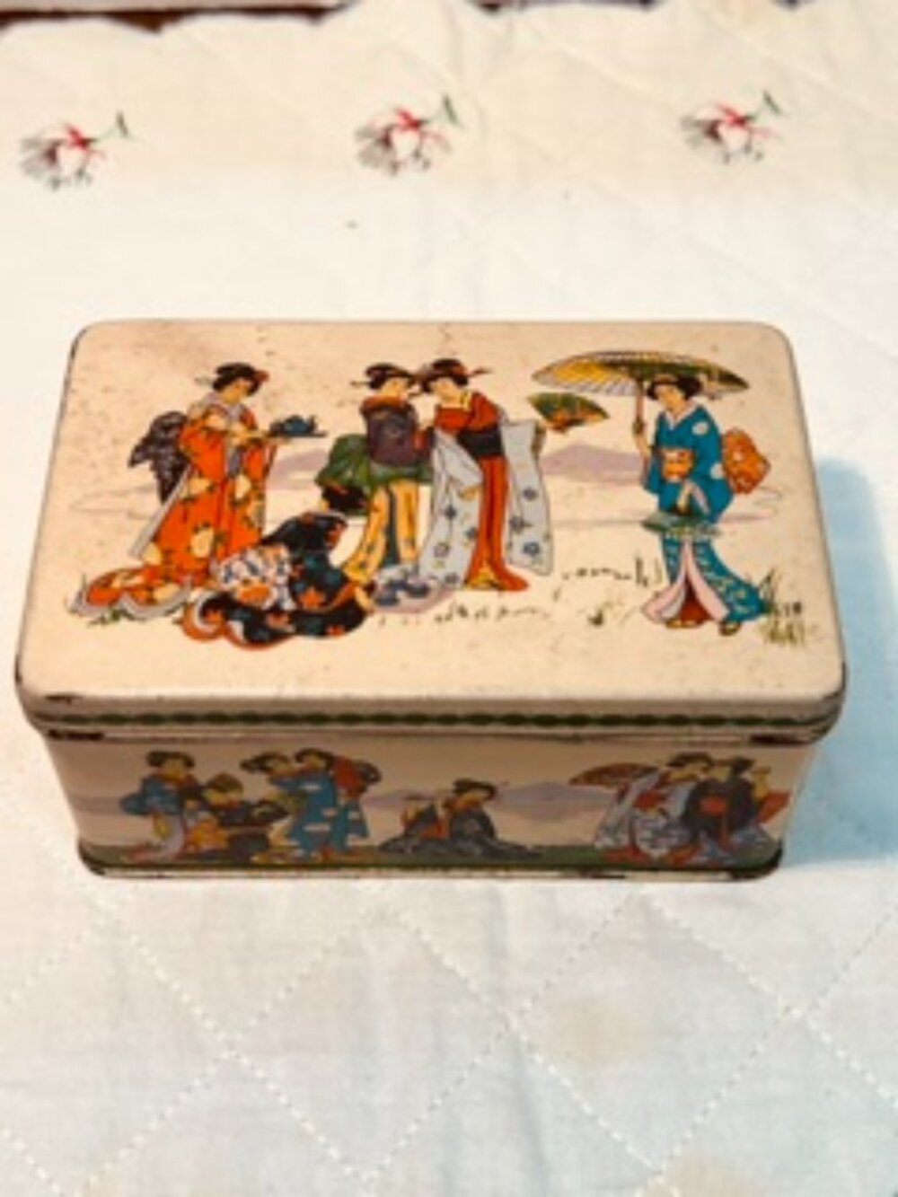Vintage Metal Tin GEISHA Made in Germany